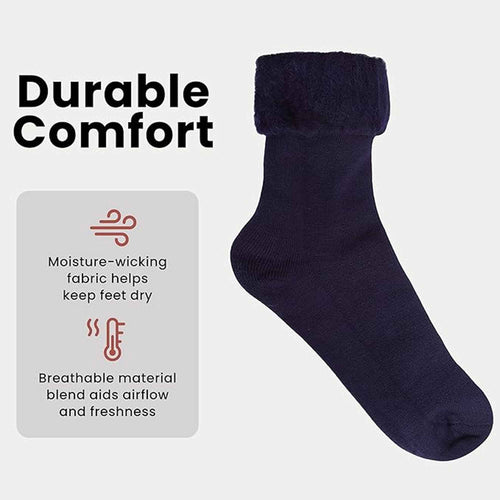 Sock Stack Men's Thermal Fluffy Bed Socks 6 Pairs Ultra Soft Insulated Warm Lounging