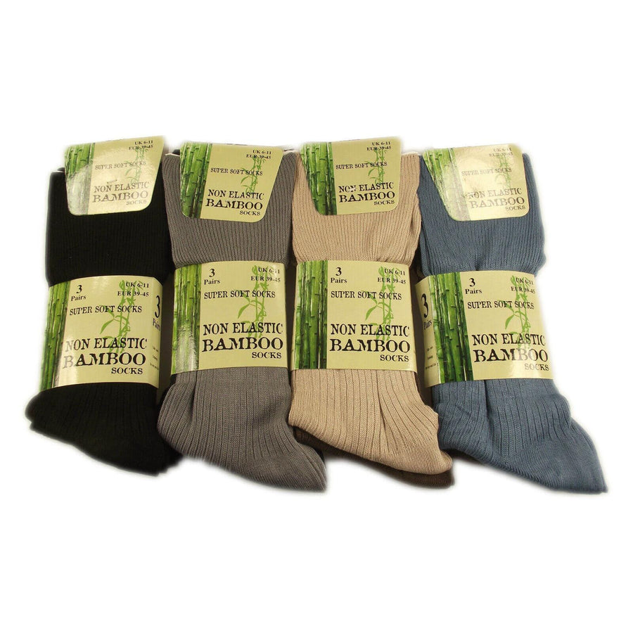 Daisy Dreamer Mens Bamboo Loose Top Socks 6 Pairs Moisture Wicking Anti Bacterial