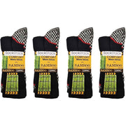 Sock Stack Men's Bamboo Work Socks 6 Pairs Moisture-Wicking Cushioned Reinforced Heel Toe