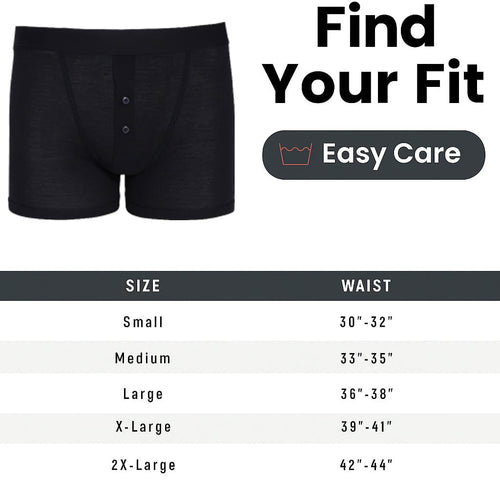 Sock Stack Men's 6 Pair Pack Black Ribbed Boxer Shorts Cotton Stretch Fabric Durable