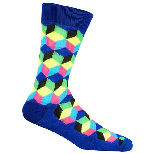 Sock Stack Men's Novelty Cotton Rich Socks 6 Pairs Breathable with Sculpted Heels UK 6-11
