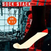 Sock Stack Men's Lambswool Work Boot Socks With Reinforced Heel And Toe Warm Durable