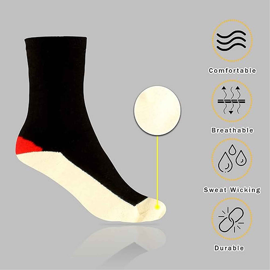 Sock Stack Men's Lambswool Work Boot Socks With Reinforced Heel And Toe Warm Durable