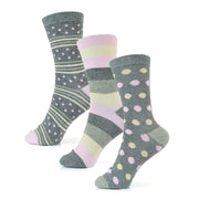 Sock Stack Womens Cotton Rich Socks 6 Pairs UK Size 4-7 Breathable Durable Reinforced Heel Toe Multipack Value