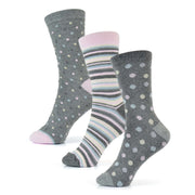 Sock Stack Womens Cotton Rich Socks 6 Pairs UK Size 4-7 Breathable Durable Reinforced Heel Toe Multipack Value