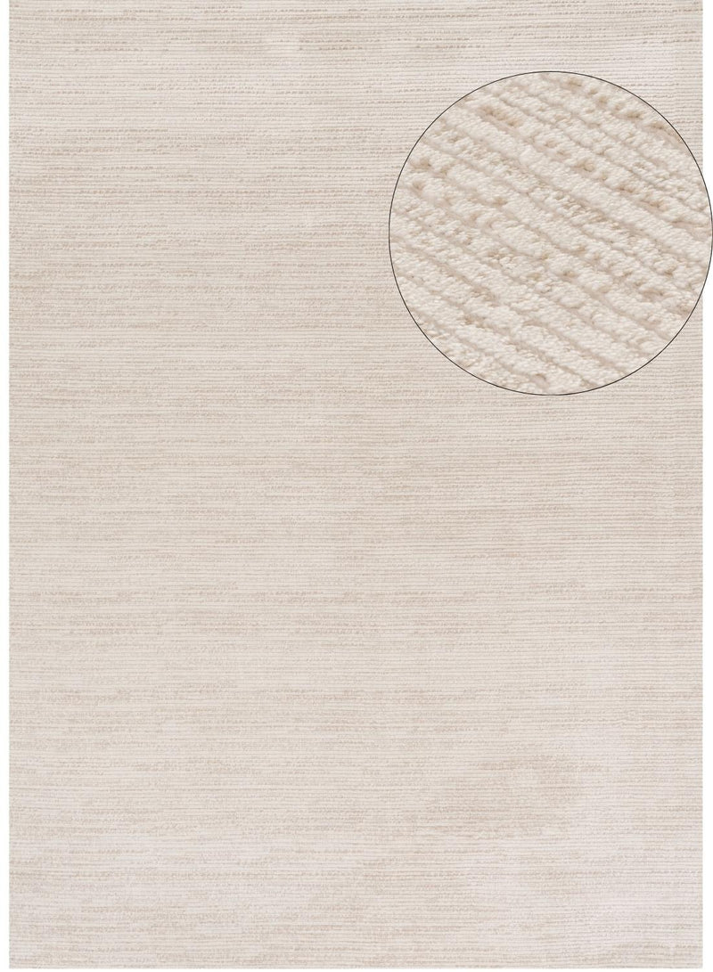 Carmel Cream-Beige Striped Rug | 6010