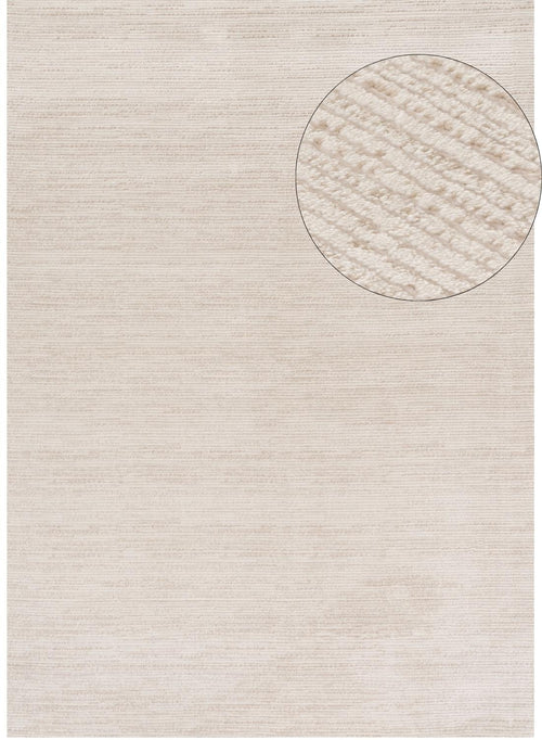 Carmel Cream-Beige Striped Rug | 6010