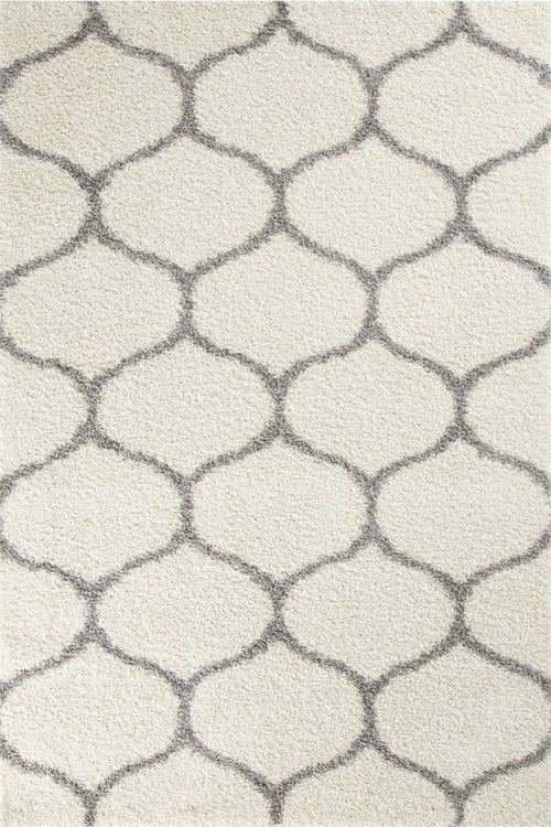 Moroccan Ivory Shaggy Rug | 600