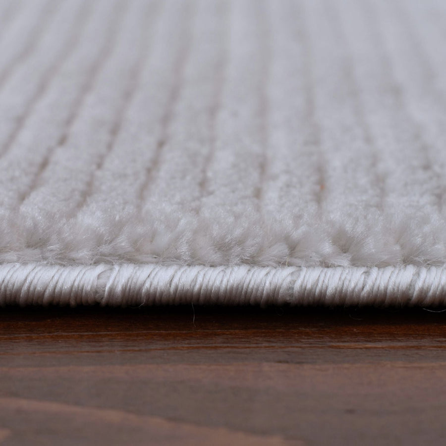 Carmel Grey-Cream Striped Rug | 6020