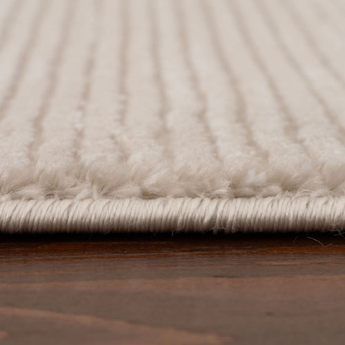 Carmel Beige-Cream Striped Rug | 6020