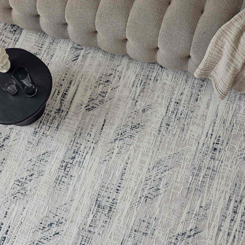 Carmel Cream-Blue Abstract Rug | 6030