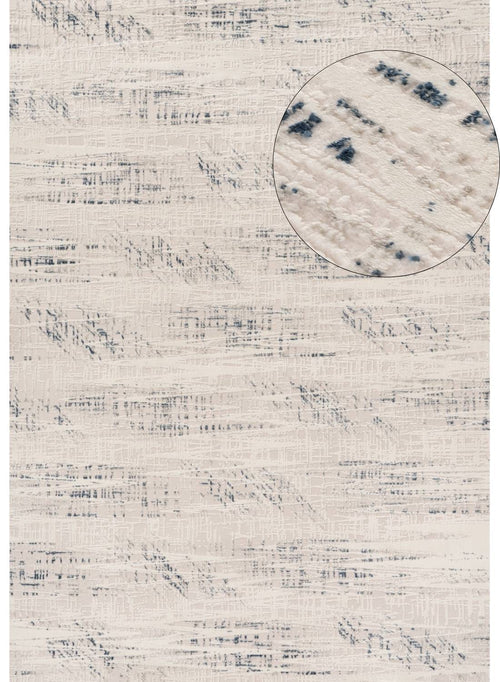 Carmel Cream-Blue Abstract Rug | 6030