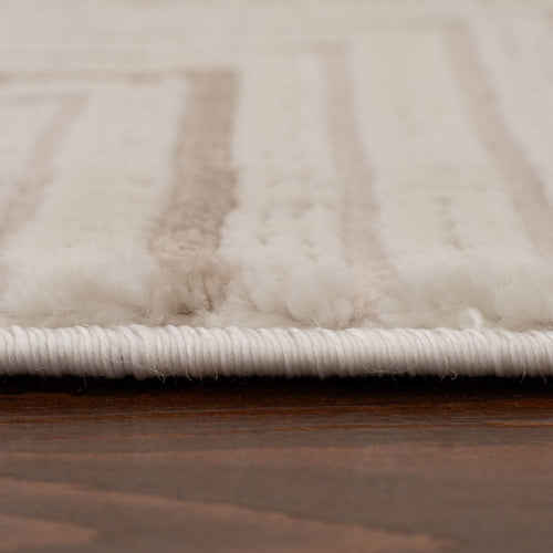Carmel Cream-Beige Geometric Rug | 6040