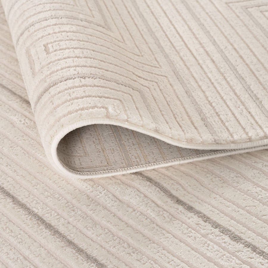 Carmel Cream-Grey Geometric Rug | 6040