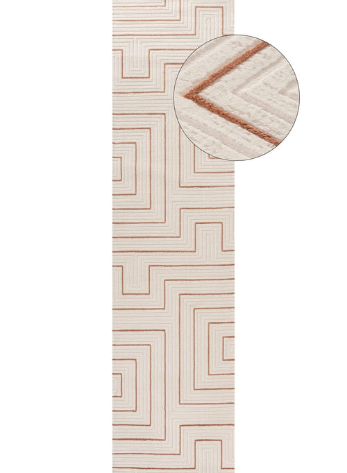 Carmel Cream-Terra Geometric Rug | 6040