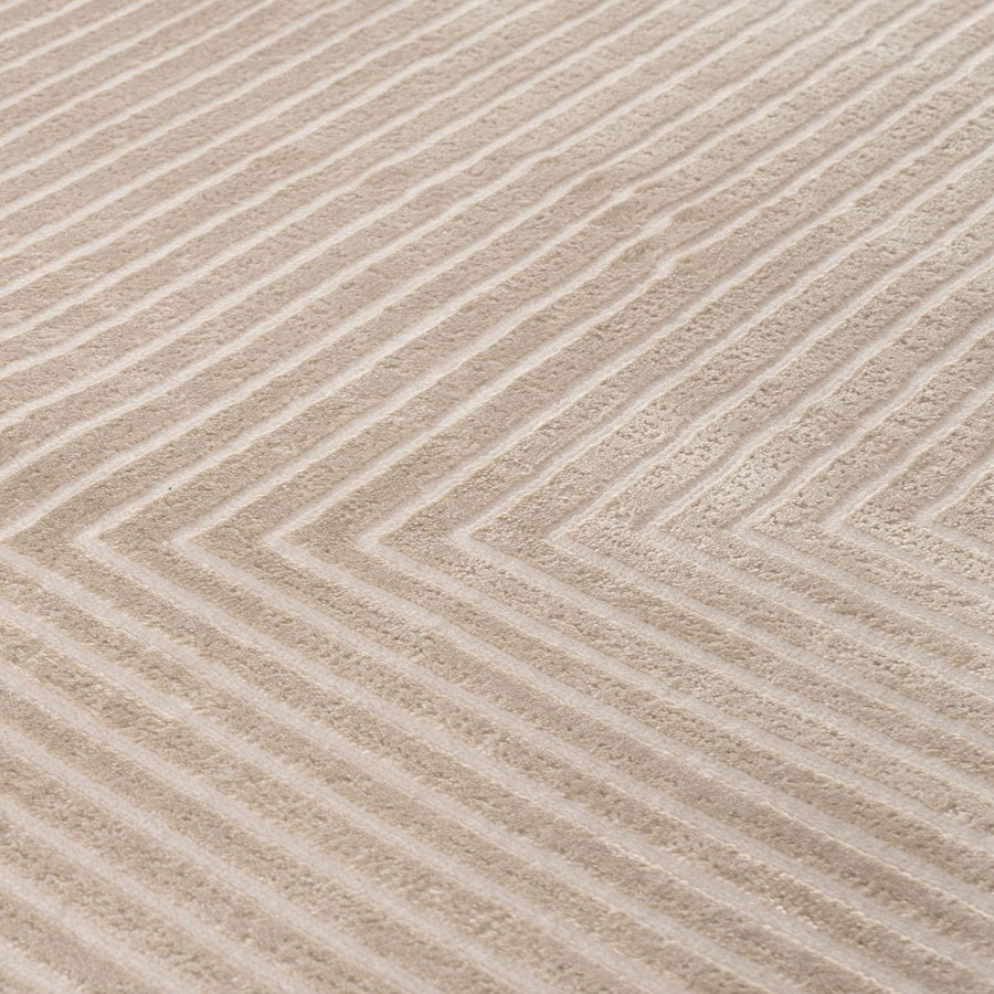 Carmel Beige-Cream Geometric Rug | 6050