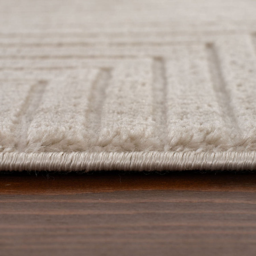 Carmel Beige-Cream Geometric Rug | 6050