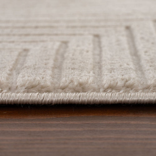 Carmel Beige-Cream Geometric Rug | 6050