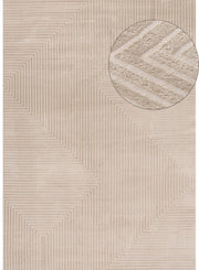 Carmel Beige-Cream Geometric Rug | 6050