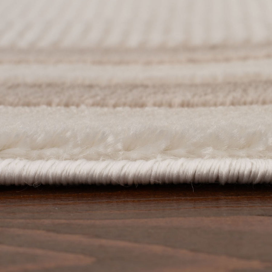 Carmel Cream-Beige Bordered Rug | 6060