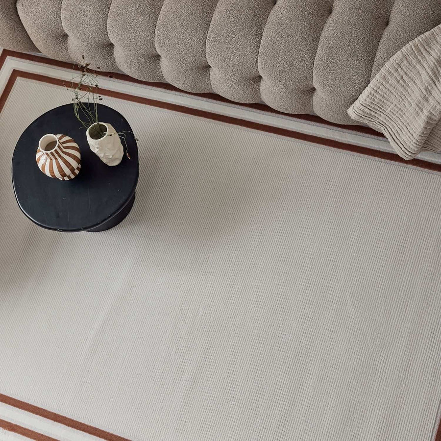 Carmel Cream-Terra Bordered Rug | 6060