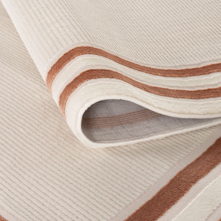 Carmel Cream-Terra Bordered Rug | 6060