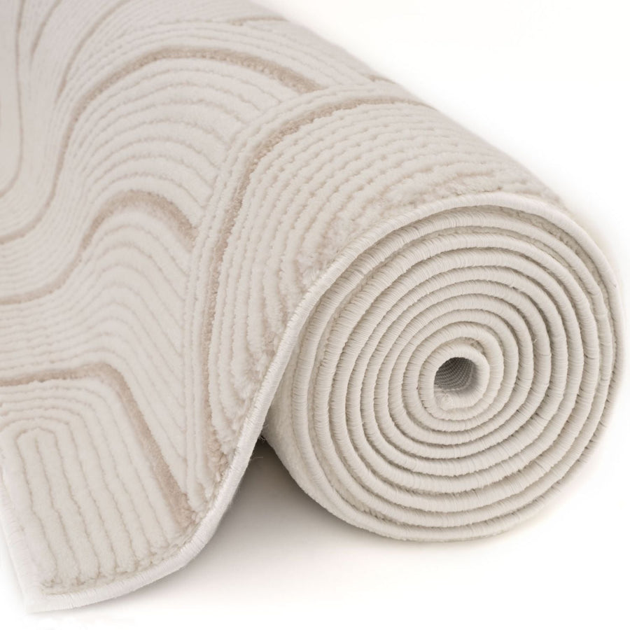 Carmel Cream-Beige Geometric Rug | 6070