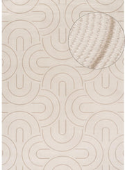 Carmel Cream-Beige Geometric Rug | 6070