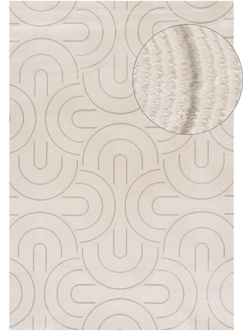 Carmel Cream-Grey Geometric Rug | 6070
