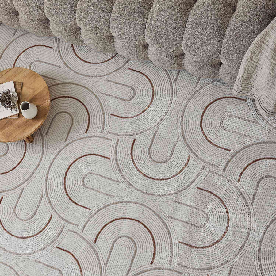 Carmel Cream-Terra Geometric Rug | 6070