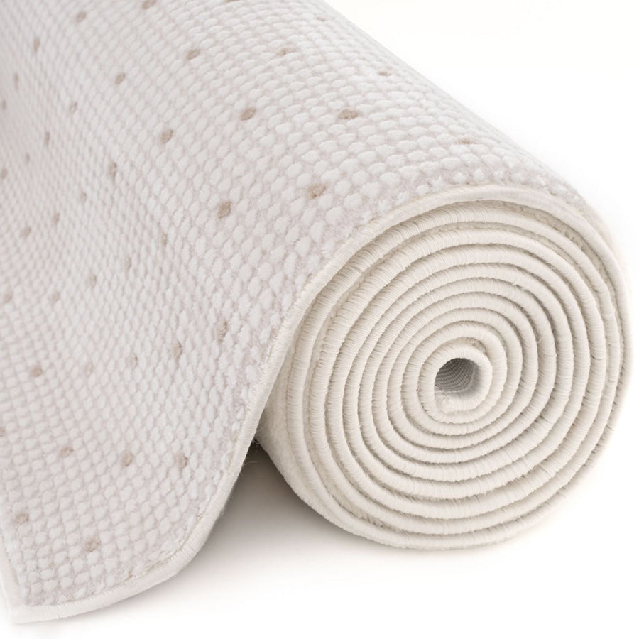 Carmel Cream-Beige Dots Rug | 6080