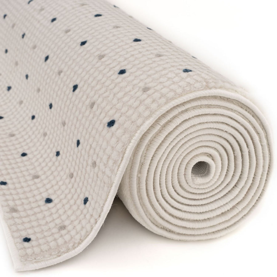 Carmel Cream-Blue Dots Rug | 6080