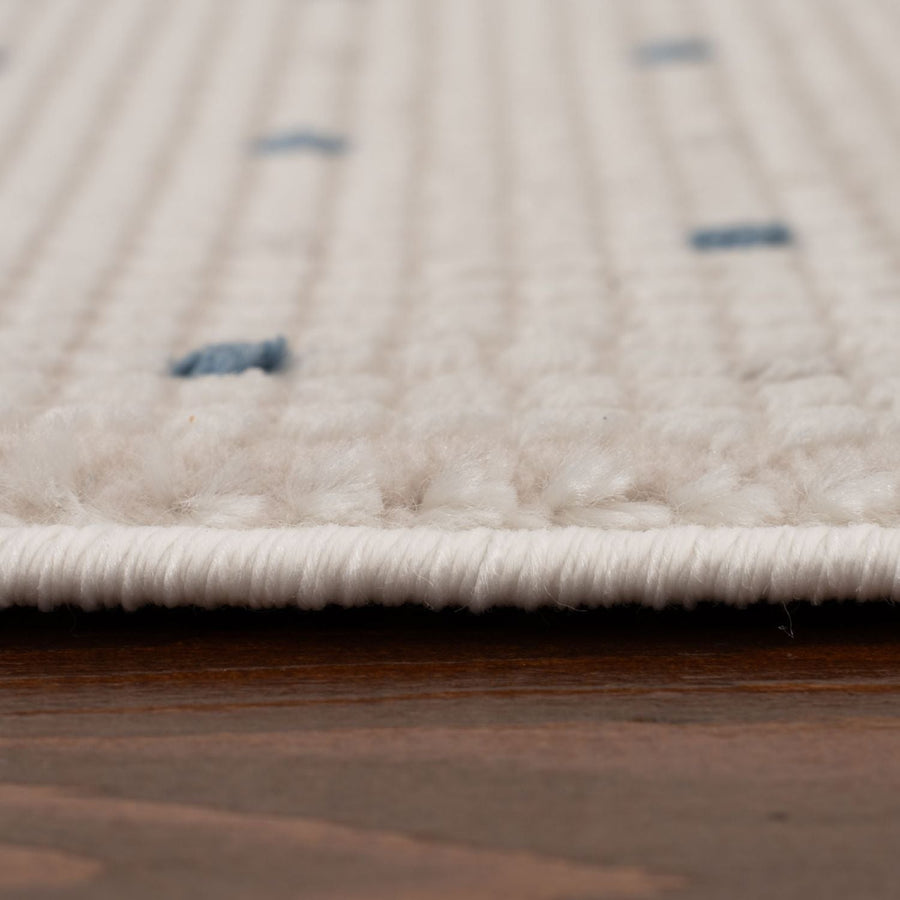 Carmel Cream-Blue Dots Rug | 6080