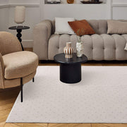 Carmel Cream-Grey Dots Rug | 6080