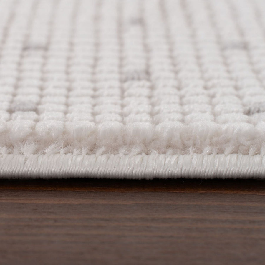 Carmel Cream-Grey Dots Rug | 6080