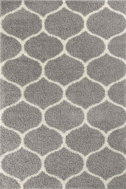 Moroccan Grey Shaggy Rug | 610