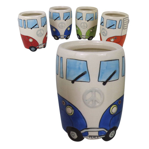 VW Camper Van Ceramic Utensils Jar (Blue)