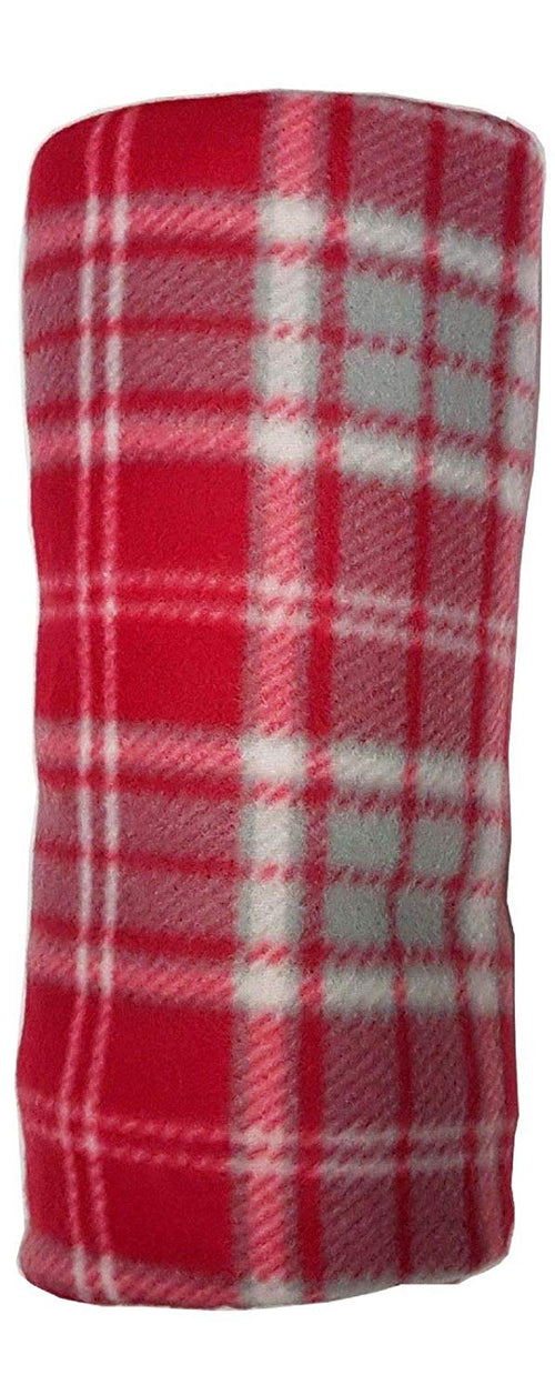 Country Club Christmas Festive Fleece Red Throw Winter