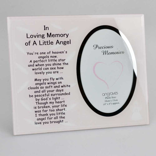 In Loving Memory of a Little Angel Girl Photo Frame