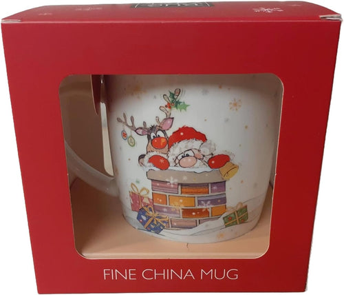Lesser & Pavey Bug Art Santa Fine China Mug