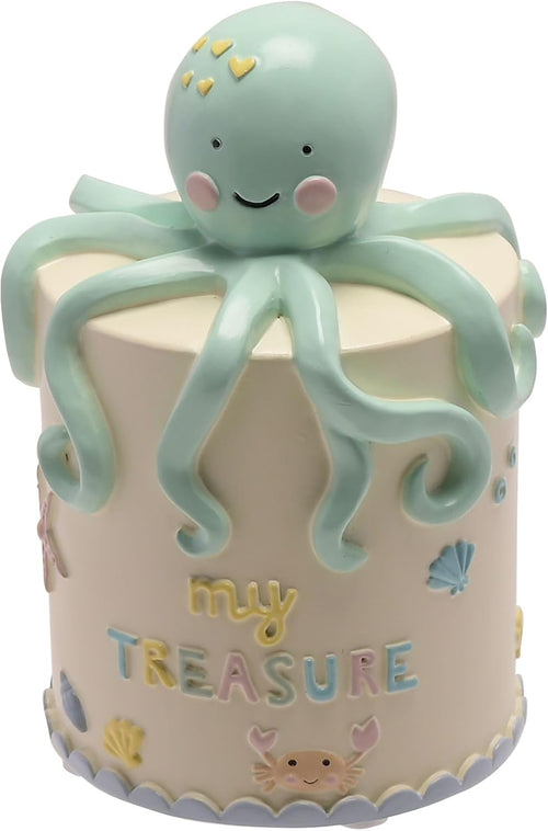 Octopus Resin Money Box Bank for Savings Seaside Sealife