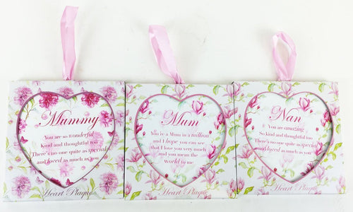Nan / Mummy / Mum Heart Wall Plaque Gift Ideas For Her Birthday / Mothers Day-Mum