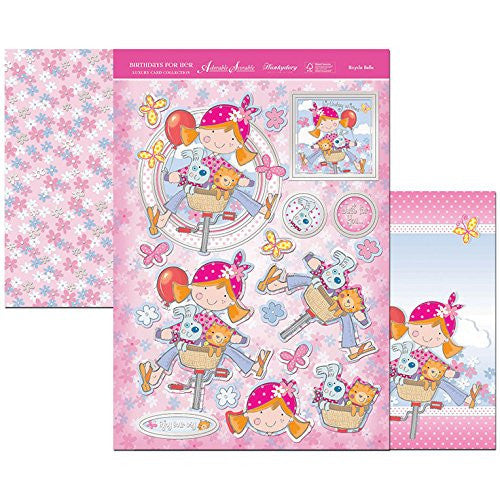 hunkydory birthdays for her luxury topper set bicycle belle