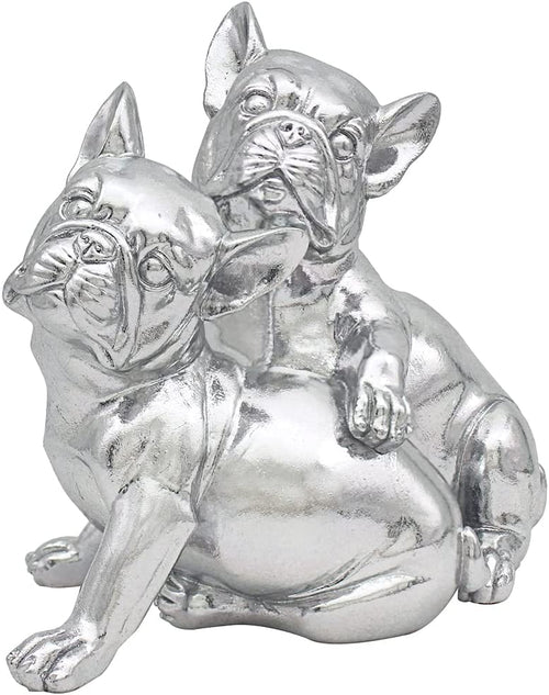 Silver Art Pair of French Bulldogs Dog Ornament by Lesser & Pavey