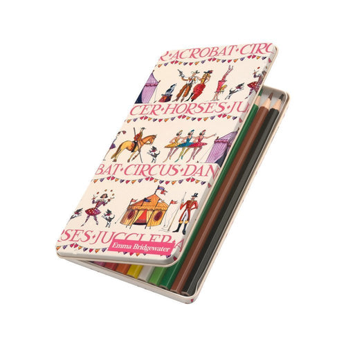 FUN AT THE CIRCUS - Emma Bridgewater Design - 12 High Quality Colouring Pencils - Pencil Set in CIRCUS Tin