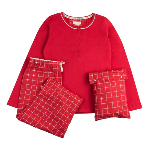 Fairtrade Organic Long Sleeve Pyjama Set with Bag (Patterned)