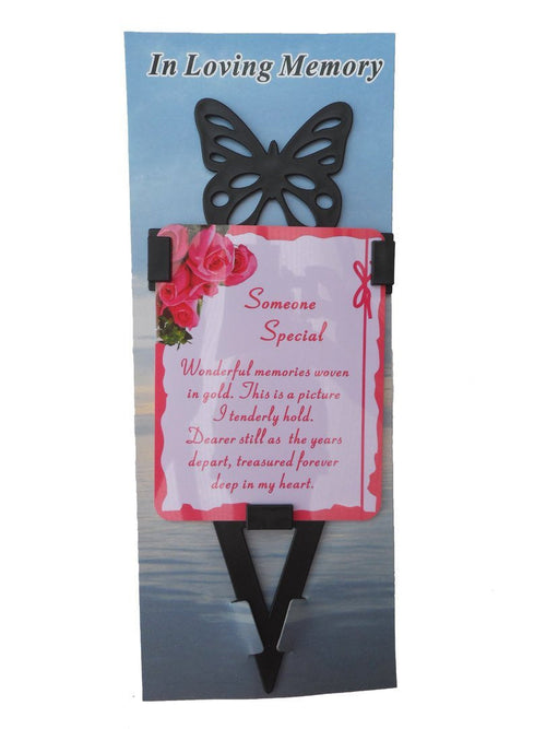 Someone Special Memorial Laminated Card With Butterfly Stake Holder And Special Message By Homestreet