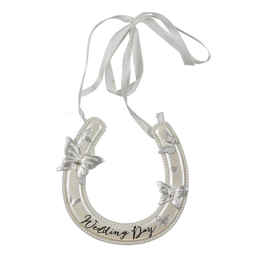Wings of love Wedding Day Good Luck Resin Horseshoe Horse Shoe