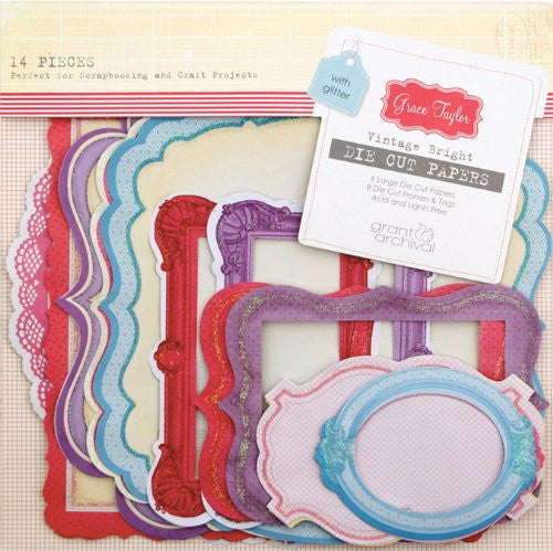 grace taylor vintage bright die cut toppers
