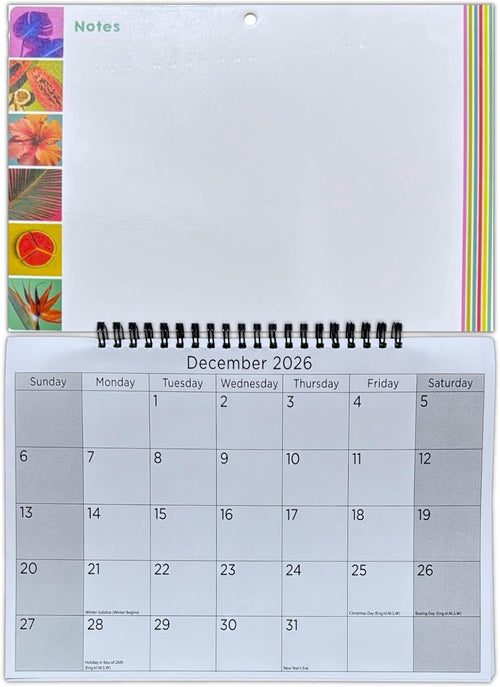2026 Monthly Memo Board Wall Calendar Family Organiser Shopping List Pad & Pen Random (2026)